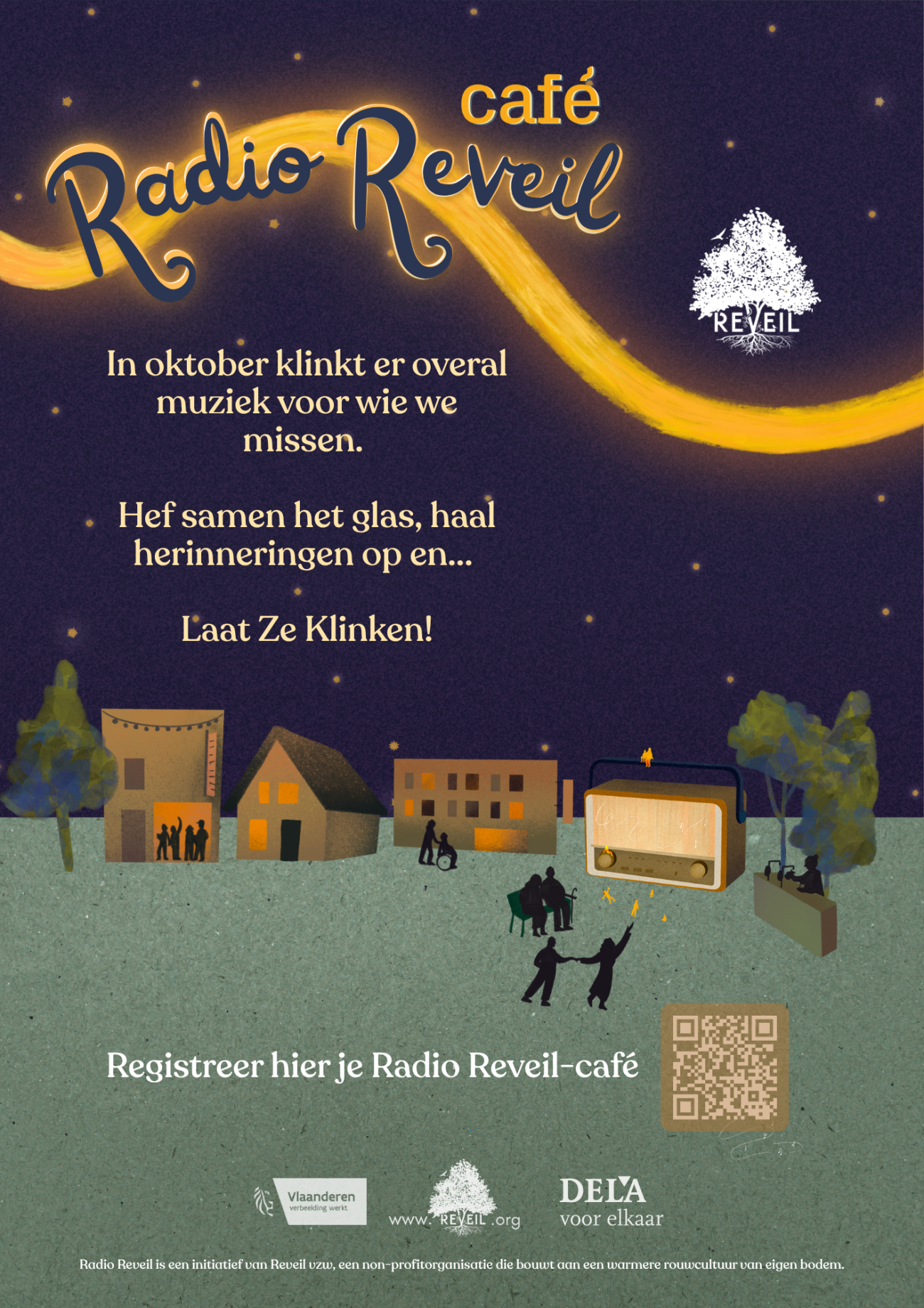 Affiche Algemeen Radio Reveil Cafés 29 7 x 42 cm